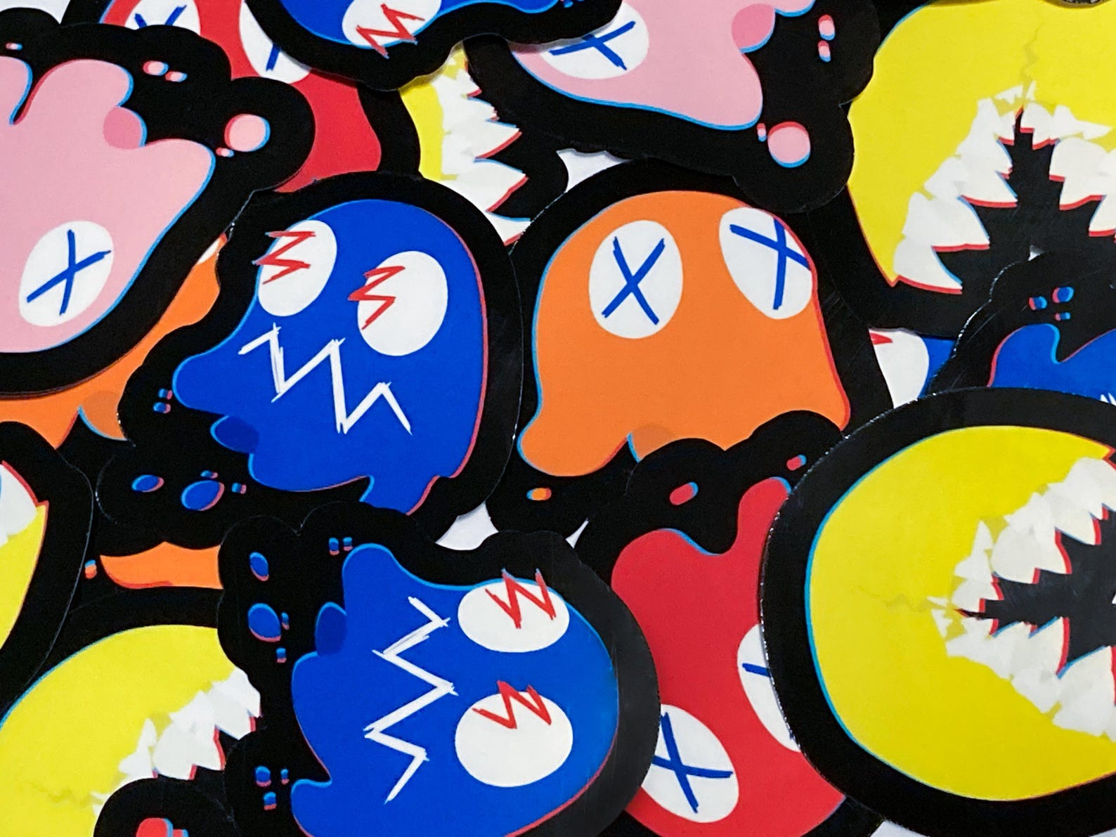 Pac Man & Ghost Stickers 3