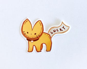 Fortune Cookie Cat Sticker 3" | Original