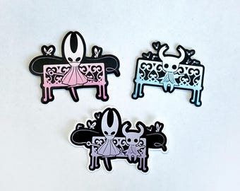 Knight & Hornet Stickers 3" | Hollow Knight