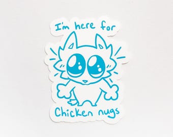 Chicken Nugs Sticker 3" | Scratch Cat