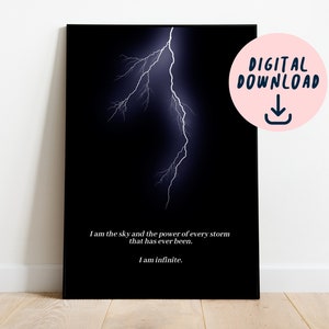 Fourth Wing Print - Violet Sorrengail Quote - Xaden Riorson -Bookish Merch - Basgiath War College - I am Infinite