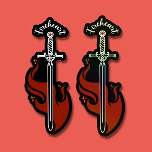 Fireheart Sword Sticker: Throne of Glass gift