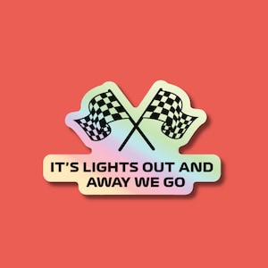 Licht aus und los geht's Aufkleber, F1 Sticker, F1