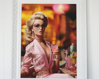 Barbie Core Art - Barbie in Her Ho Phase Digital Print Wall Art