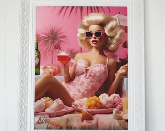 Barbie Core Art - Barbie in Her Ho Phase Digital Print Wall Art