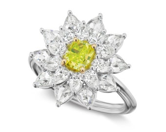 Fancy Vivid Greenish Yellow Diamond (GIA)