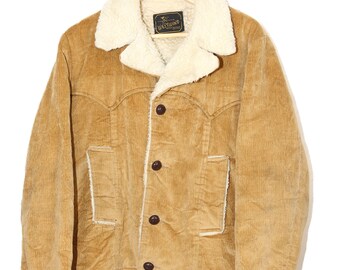 70s/80s Tan Westwind Sherpa lined Western Coat - M