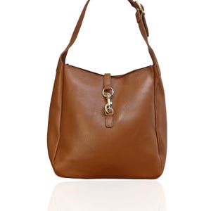 Brown Leather Tote Bag Real Leather Shoulder Bag for Women Handmade Everyday Tote Soft Leather Purse Brown Leather Office Bag Gift for Her