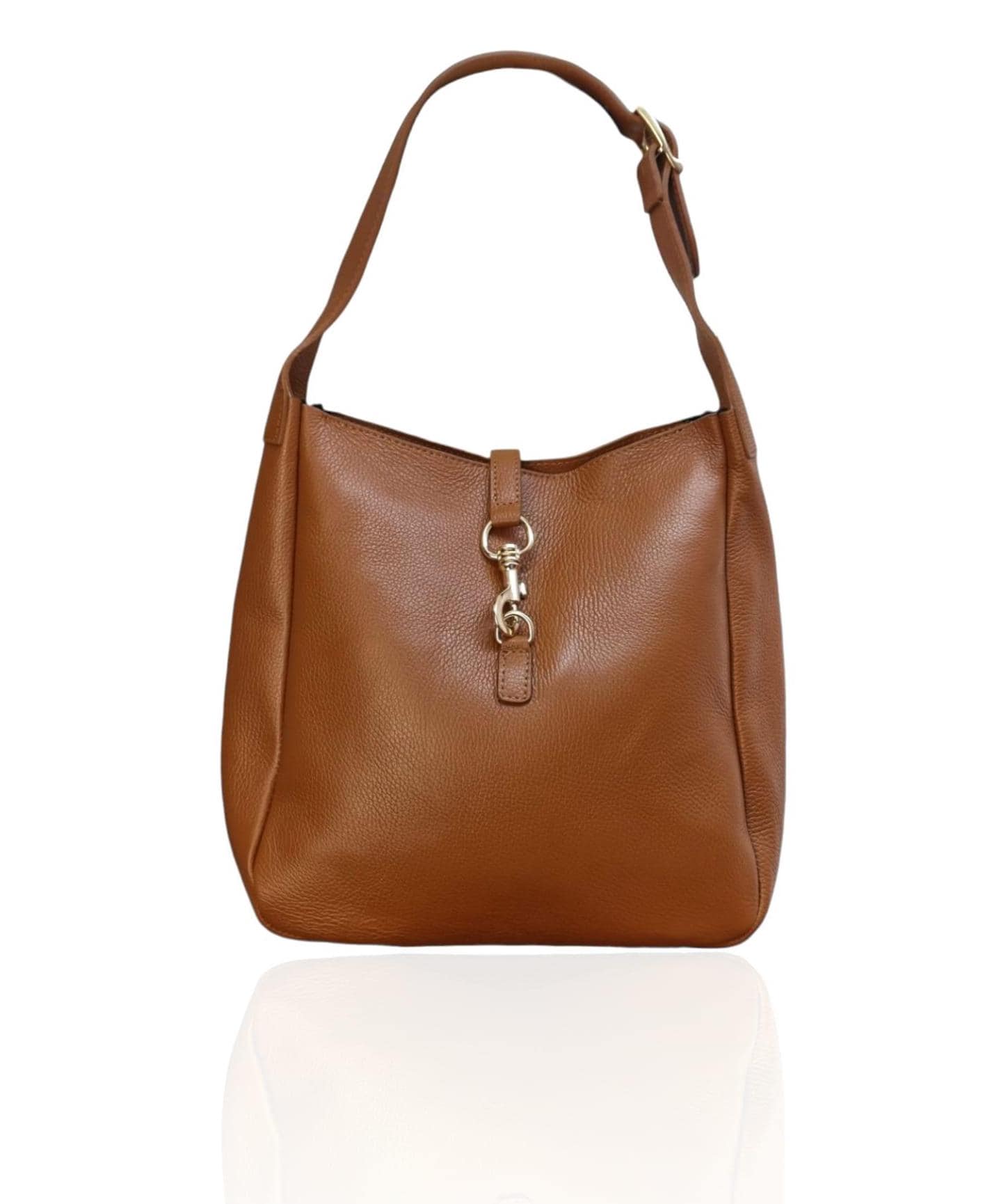 バッグ made in italy brown leather bag Handmade Italian Leather Tote Bag, Brown Shoulder Bag With Zipper