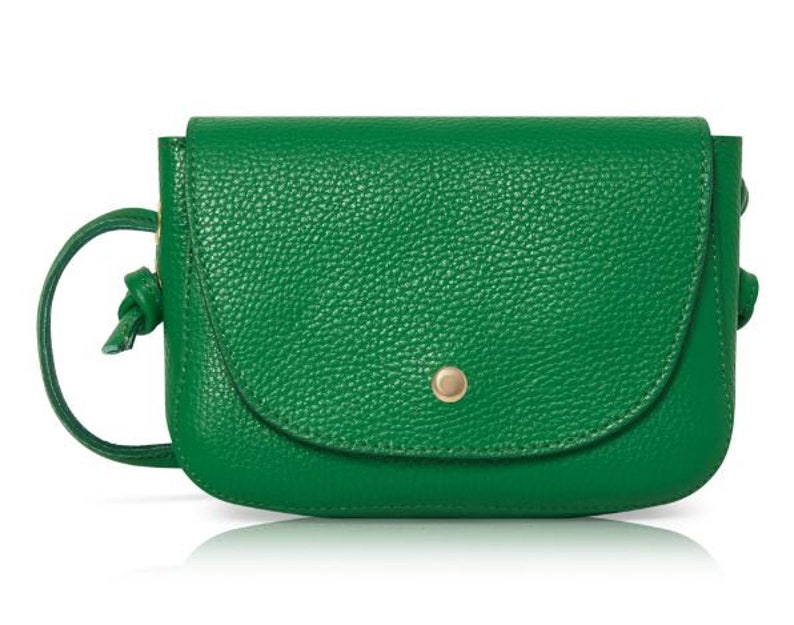 Real Leather Green Crossbody Bag Green Shoulder Bag Green Designer
