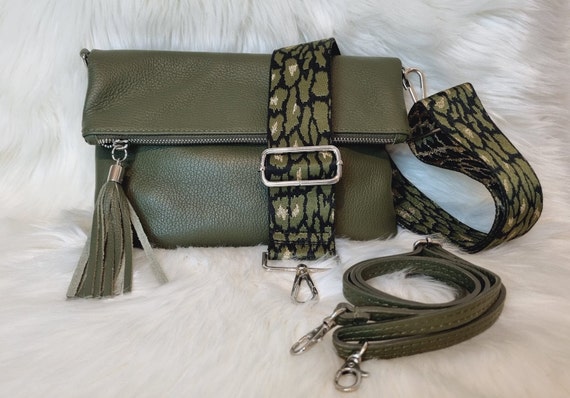 Leather Crossbody Bag, Dark Green Leather Shoulder Bag, Women's Leather  Cross Body Bag, Leather Bag KF-826 - Etsy