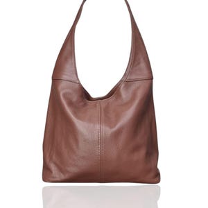 Dark Brown Leather Tote Bag Real Leather Handbag for Women Large Everyday Shoulder Bag Handmade Soft Leather Purse Dark brown leather bag