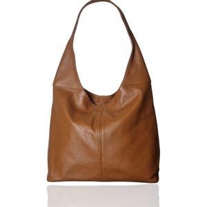 Echtes italienisches Leder Braun Slouch Bag Braun Leder Tragetasche Beige Hobo Handtasche Braune Leder Umhängetasche Braune Bürotasche Beige Laptoptasche