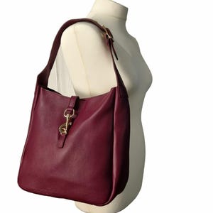 Echte italienische Ledertasche Burgund Tasche Burgund Tote bag Burgund Hobo Handtasche Burgund Umhängetasche Burgund Ledertasche Bürotasche