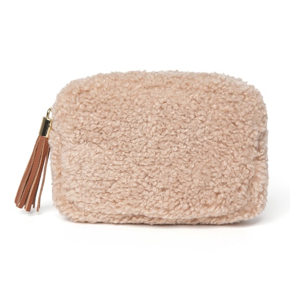 Faux shearling crossbody bag hotsell