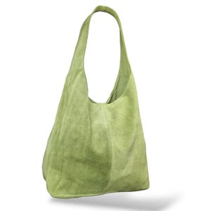 Italian Suede Lime Green Bag