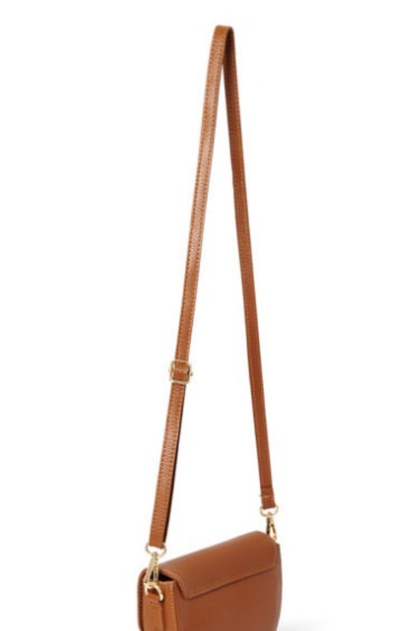 Real Leather Brown Crossbody Bag Brown Shoulder Bag Tan Designer Style Bag With Long Leather Strap Etsy Ireland
