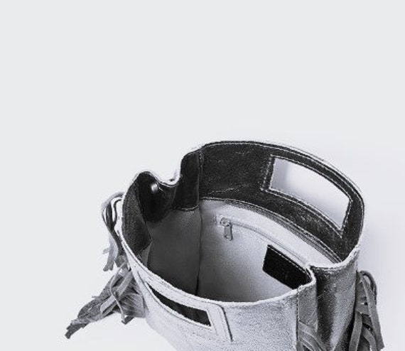 ☆fancy club☆ Belted Washed Leather Bag GRAY F25QE990 F25QE FANCY CLUB | BELTED WASHING LEATHER BAG (GRAY) 예약배송