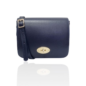 Handgefertigte echte Leder-Navy-Blau-Umhängetasche Marine-Blau-Umhängetasche Blaue Ledertasche Designer-Stil-Tasche mit abnehmbaren Riemen Geschenke für sie