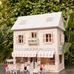 House Of Rome Handgefertigtes Holzpuppenhaus Perfektes Geburtstagsgeschenk für Kindermöbel Textil Lernspielzeug Bild 7