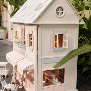 House Of Rome Handgefertigtes Holzpuppenhaus Perfektes Geburtstagsgeschenk für Kindermöbel Textil Lernspielzeug Bild 9