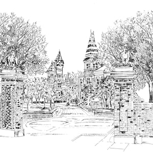 Auburn University Front Campus also in Orange and Navy
