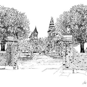 Auburn University Front Campus also in Orange and Navy