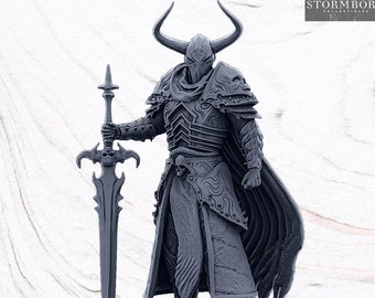 Death Knight Marius - Undead - Warrior - Fighter - 32 or 75 mm miniature - D&D - Tabletop RPG
