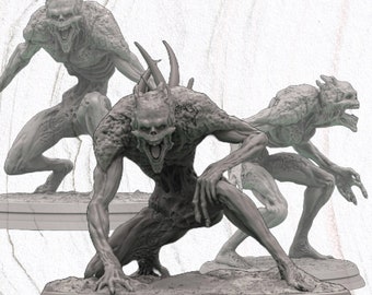 Ghouls - 32 mm miniature - DnD - Pathfinder-  TTRPG - 8k - Stormborn Collectibles - Monster - Creature - Agarat