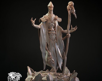 Death Mage - Necromancer - Undead - Dinoworld - 32 mm miniature - D&D - Pathfinder - Tabletop RPG