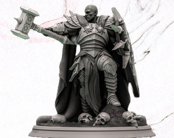 Paladin - Invictus - Miniature - D&D - Pathfinder - Tabletop RPG - Stormborn Collectible - Ready to paint - Clerc - Human - Figurine Model