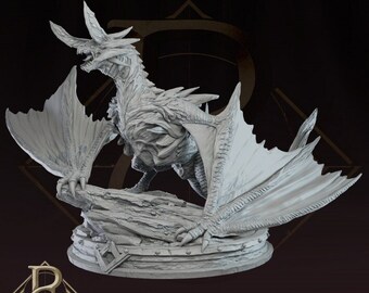 Okdrar, The Winged Threath | Dragon | Huge Miniature | DnD | Pathfinder | TTRPG | 8k printed | Parasite Collectibles | Monster | Boss