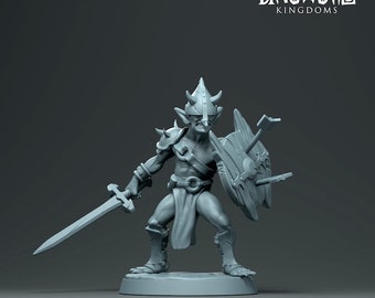 Goblin Warrior - Fighter - Dinoworld - 32 mm miniature - D&D - Pathfinder - Tabletop RPG