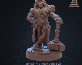 Liepor - 32 mm miniature - Wizard Tikerer & automatons - Mujja's Forge - TTRPG - Dnd
