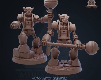 Breaker - 32 mm miniature - Wizard Tikerer & automatons - Mujja's Forge - TTRPG - Dnd