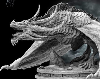 Thornscale Dragon | Huge Miniature | DnD | Pathfinder | TTRPG | 8k printed | Stormborn Collectibles | Monster | Boss