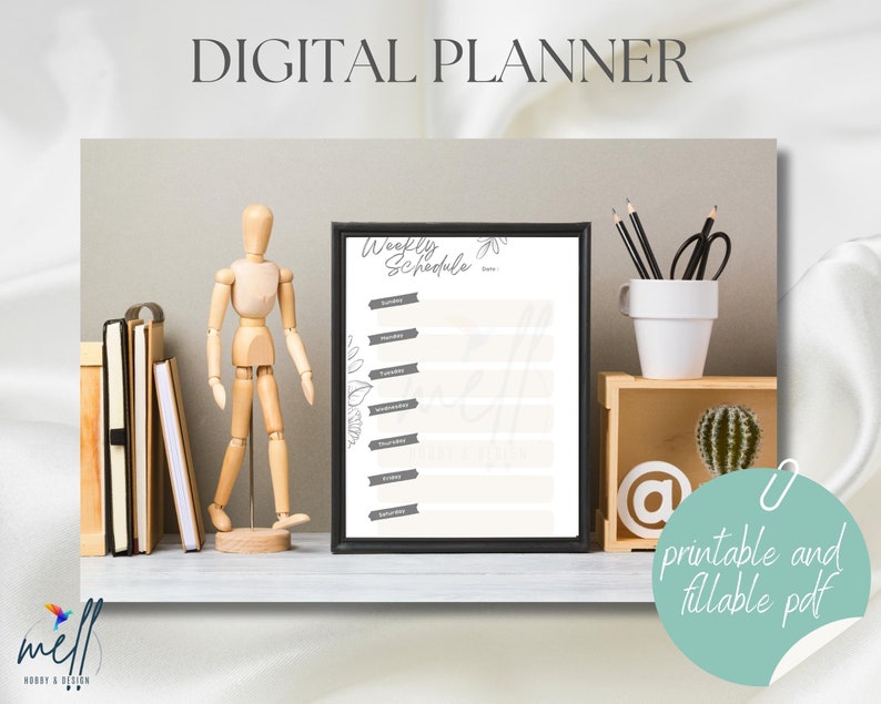 Minimalist Weekly Planner Printable Planner Weekly Schedule - Etsy