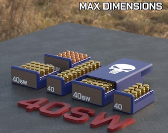 Digital STL file 40 S&W Ammo Box, 3D Printable BBOX Ammunition Storage, 40sandw 40sw