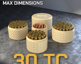 Digital STL file .30 TC Ammo Box, 3D Printable CBOX Ammunition Storage
