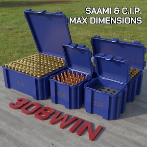 Plik cyfrowy STL 308 Win Ammo Box, pojemnik na amunicję ABOX do druku 3D