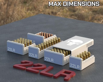 Digital STL file 22 LR Ammo Box, 3D Printable BBOX Ammunition Storage, 22 Long Rifle