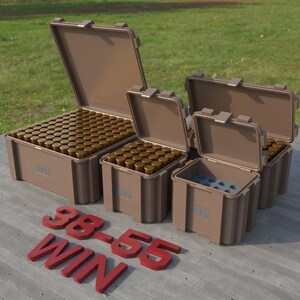 Digital STL file ABOX Ammo box 38-55 Win ammunition storage ammo crate 38-55 WCF