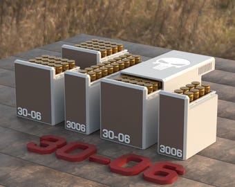 Digital STL file BBOX Ammo box 30-06 SPRG ammunition storage ammo crate 30-06 Springfield