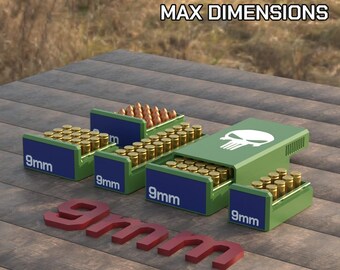 Digital STL file 9mm Ammo Box, 3D Printable BBOX Ammunition Storage