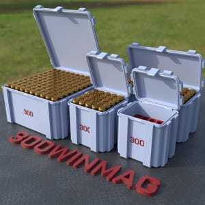Digital STL file ABOX Ammo box 300 Win Mag ammunition storage ammo crate 300 win