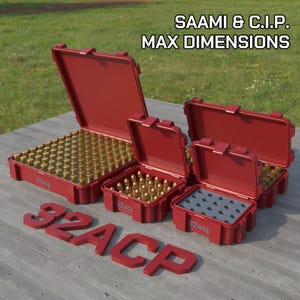 File STL digitale 32 ACP Scatola per munizioni, contenitore per munizioni ABOX stampabile in 3D, 32 auto