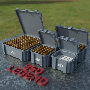 Digital STL file ABOX Ammo box 350 Legend ammunition storage ammo crate 9x43mm