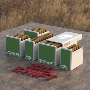 STL Ammo box 220 SWIFT ammunition storage ammo crate 220swift