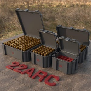 Digital STL file ABOX Ammo box 22 ARC ammunition storage ammo crate 22arc