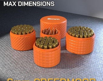 Digital STL file 6mm Creedmoor Ammo Box, 3D Printable CBOX Ammunition Storage